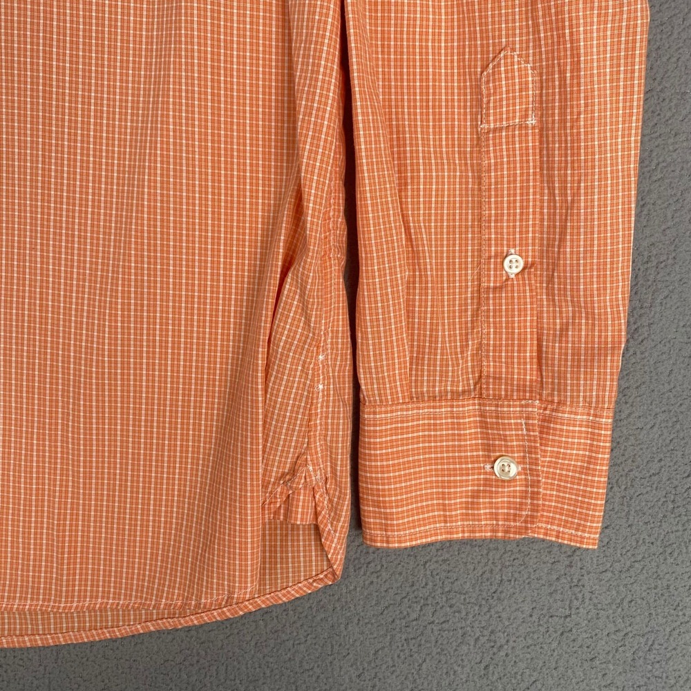 ARTICLE 365 Button Up Shirt‎ Men's Size XL Plaid Orange Lightweight Long Sleeve - Picture 10 of 16